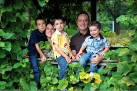 Photographie de famille au Jardin Botanique