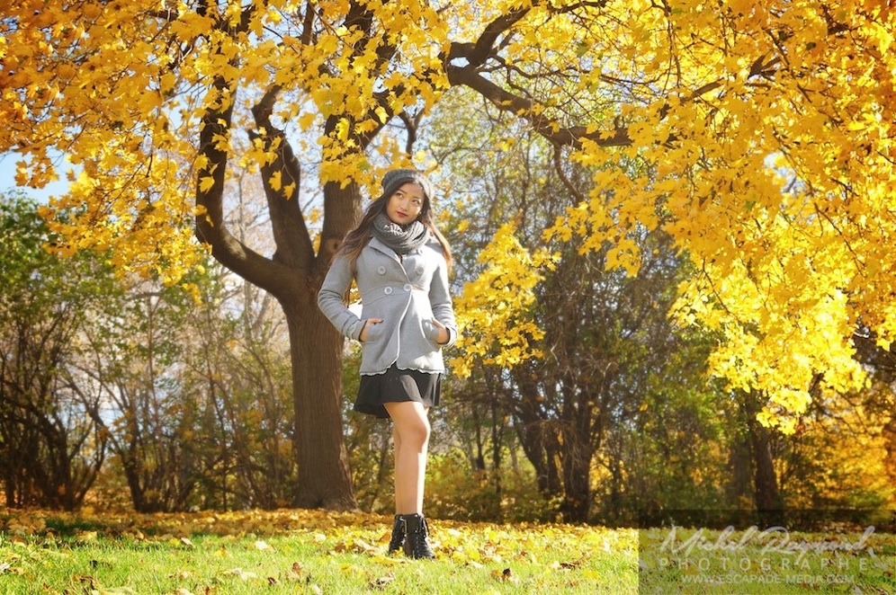 belle mod&egrave;le d'origine chnoise en automne