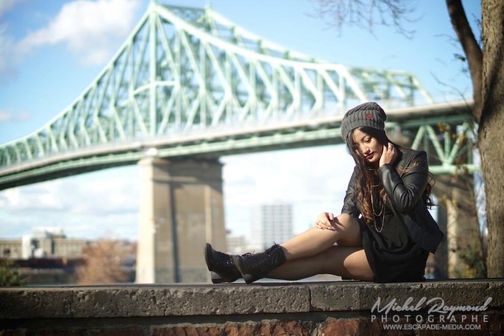 andreanne tremblay shooting pont  jacques cartier