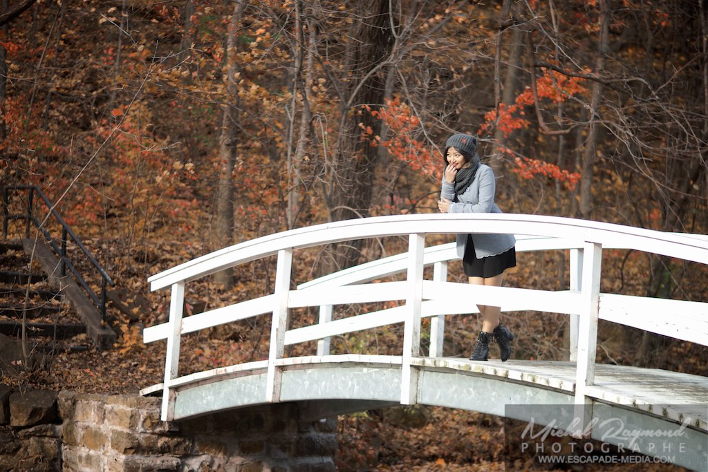 shooting sur la passerelle parc jean drapeau