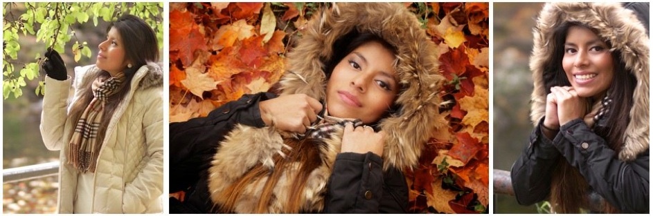 shooting d'automne avec femme latino