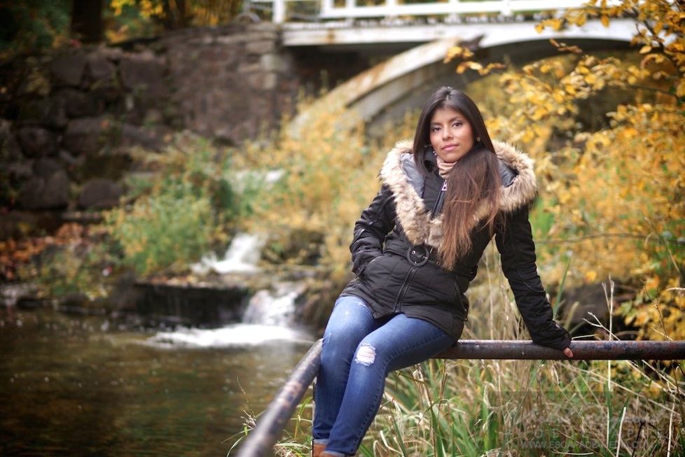 shooting lifesyle automne avec femme latino