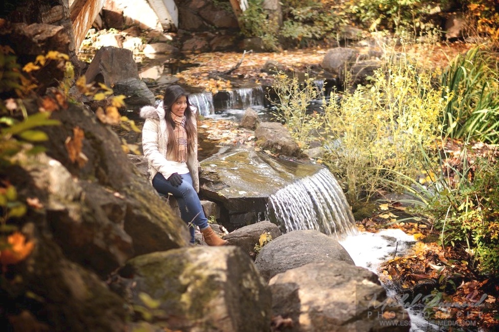 shooting automne pr&egrave;s de la cascade Jean Drapeau