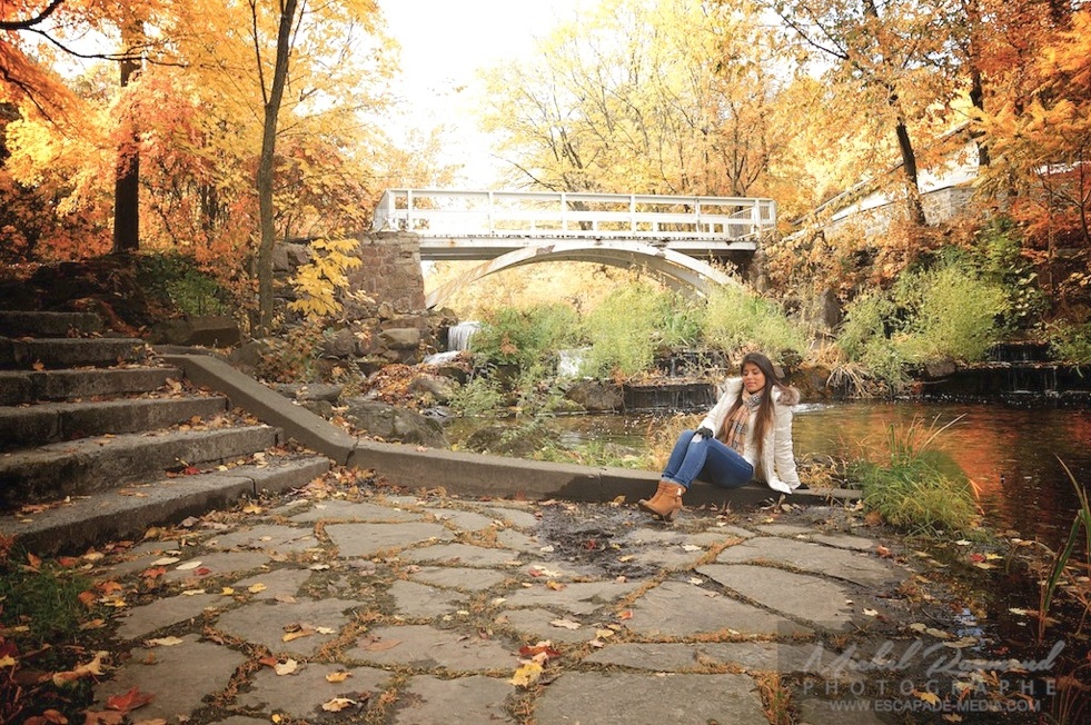 photo lifestyle pr&egrave;s de la cascade Jean Drapeau