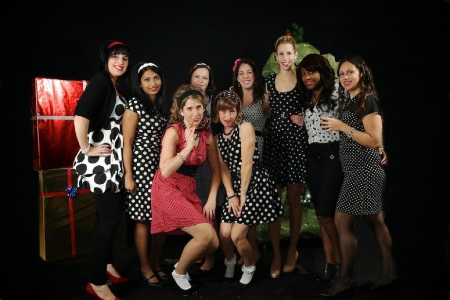 shooting studio filles party noel