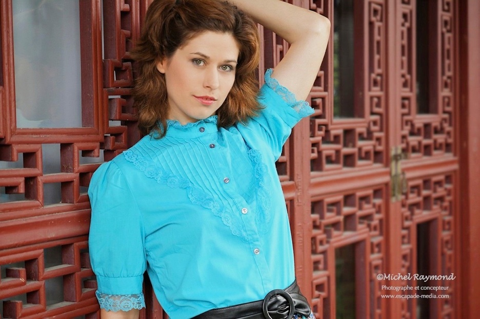 la belle julie en shooting au jardin de chine