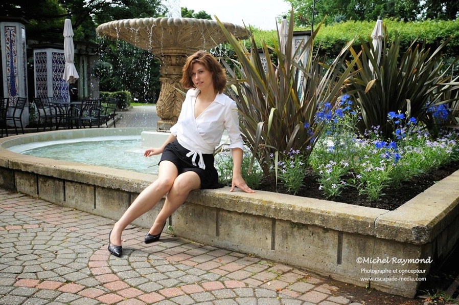 shooing avec la mod&egrave;le julie &agrave; la fontaine du jardin botanique