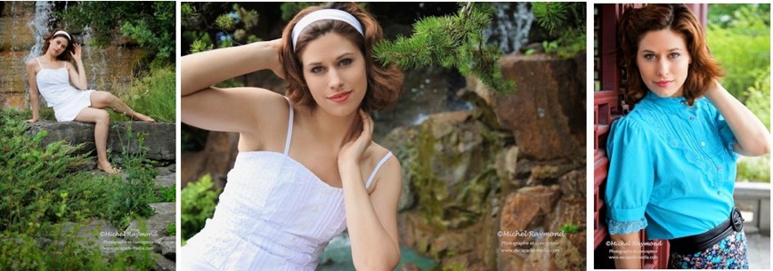 shooting fashion et glamour avec julie demers au jardin botanique de montr&eacute;al